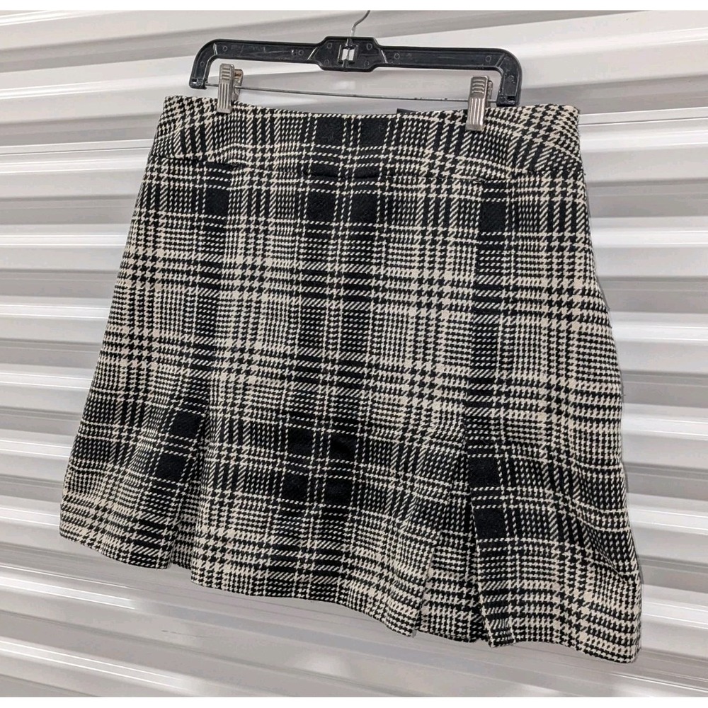 VTG Dark Academia Plaid Tweed Mini Skirt Preppy Coquette Gossip Girl Size 12